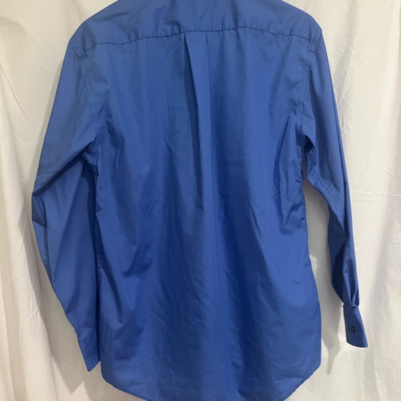 George size Med chest (38-40) blue button down long sleeve - Picture 4 of 9